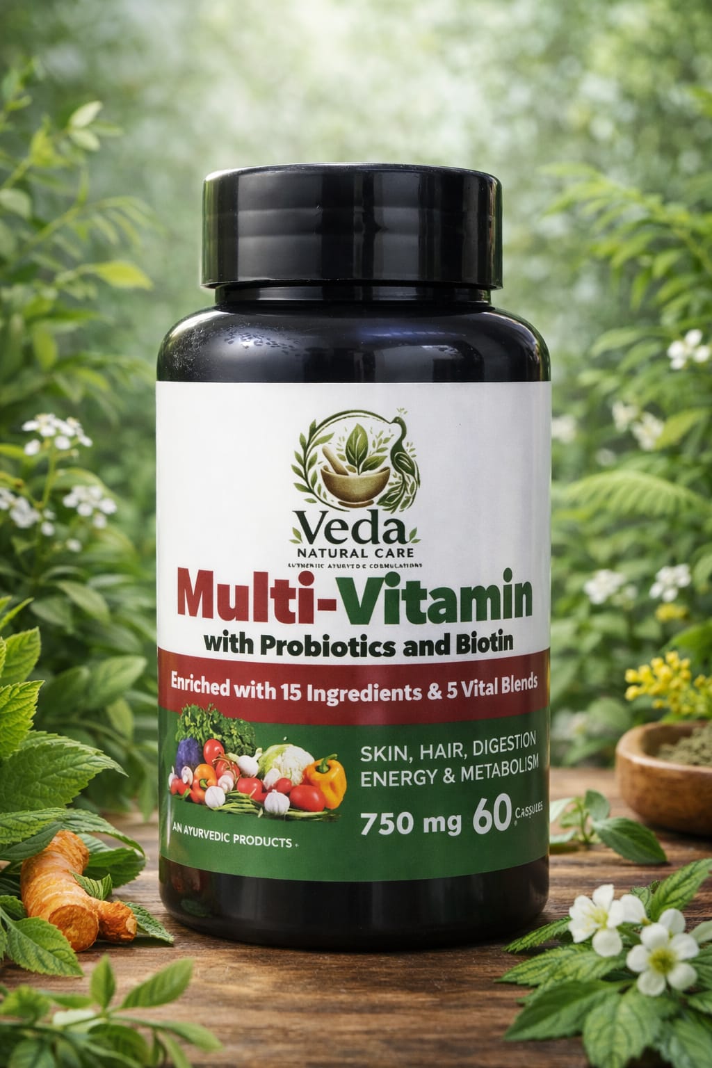 Multi-Vitamin with Probiotics and Biotin 60 Capsules